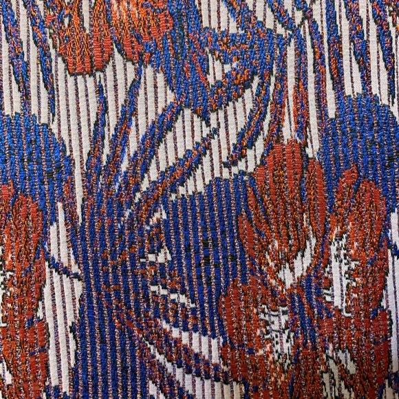 SOLD Zara Purple Floral Hibiscus Metallic Top - Picture 4 of 4